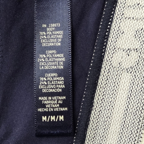 Skims Fits Everybody Logo Triangle Bralette Bra Navy Blue Meduim NWOT - Picture 4 of 5